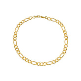 Pulseira Dourada Masculina Elo 3 por 1 - 5mm