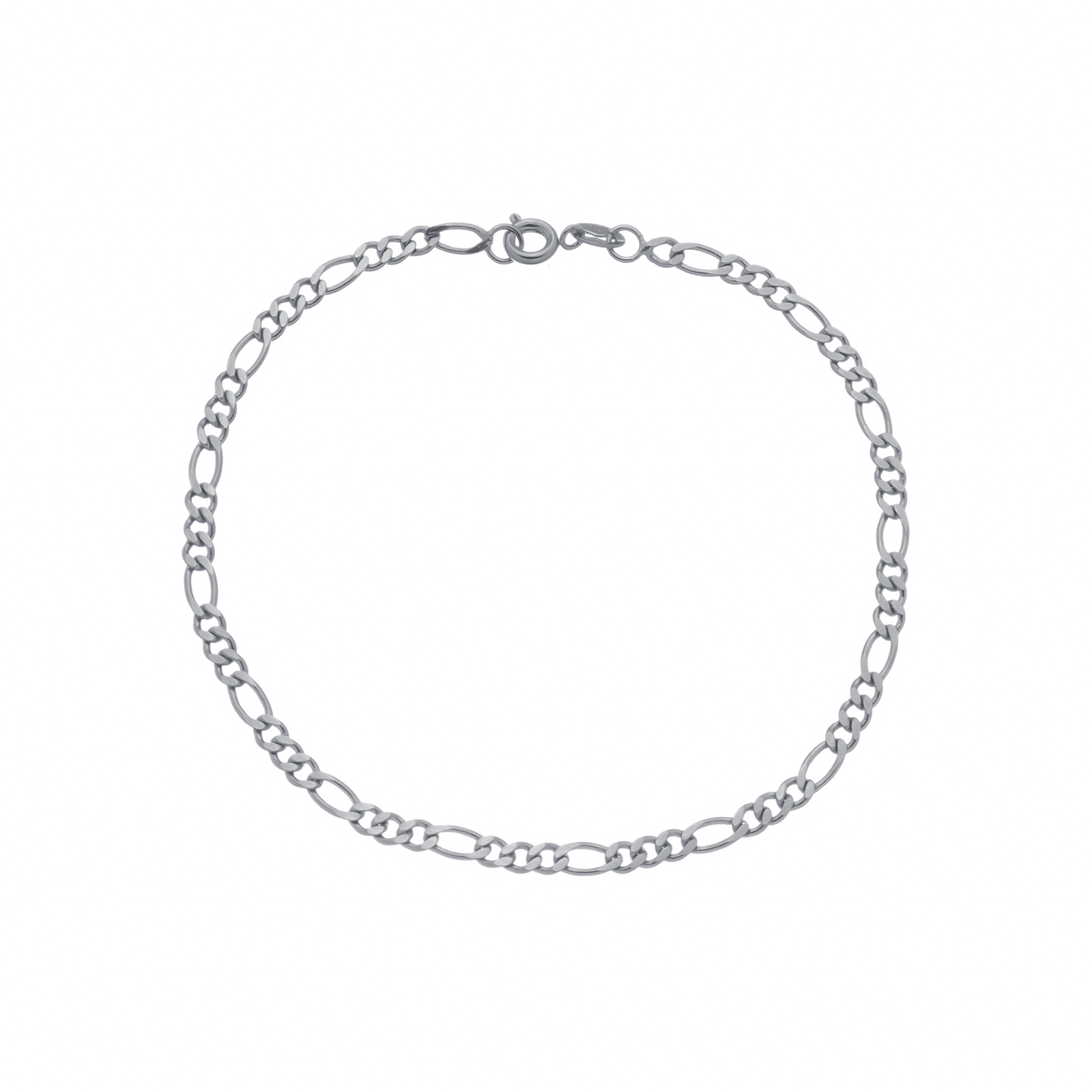 Pulseira Prateada Masculina Elo 3 por 1 - 4mm